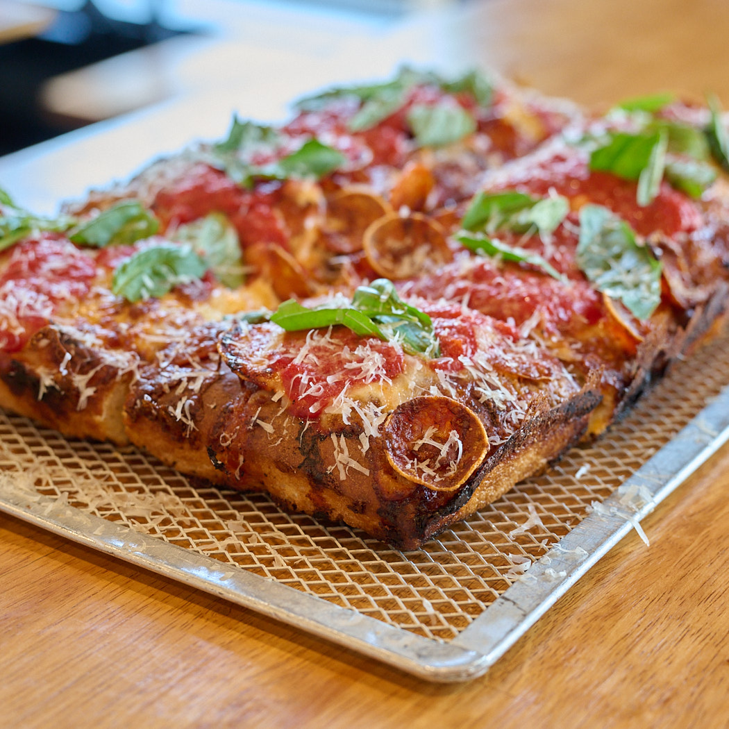 Tom's Pizza Detroit-style Pie