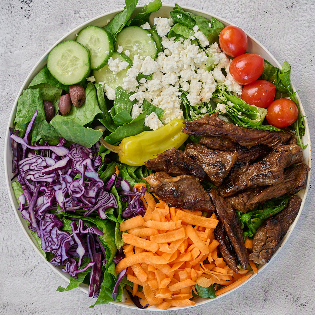 Tom's Pizza Greek Salad Steak Tips